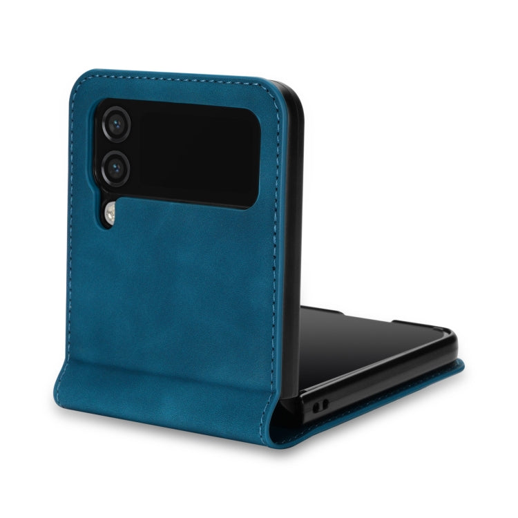 For Samsung Galaxy Z Flip3 5G Line Stitching Phone Leather Case with Card Slot