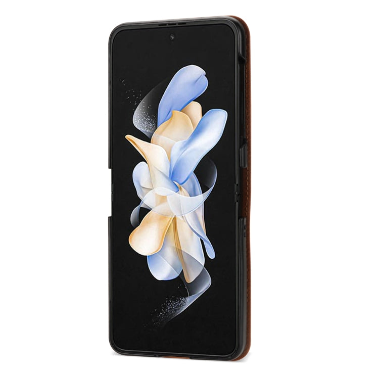 For Samsung Galaxy Z Flip3 5G Line Stitching Phone Leather Case with Card Slot