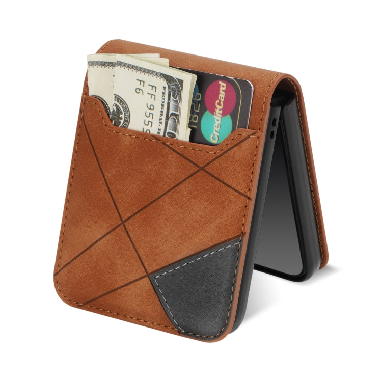 For Samsung Galaxy Z Flip3 5G Line Stitching Phone Leather Case with Card Slot