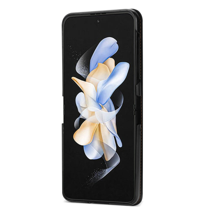 For Samsung Galaxy Z Flip4 Line Stitching Phone Leather Case with Card Slot