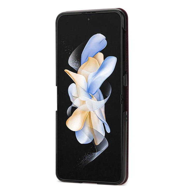 For Samsung Galaxy Z Flip4 Line Stitching Phone Leather Case with Card Slot