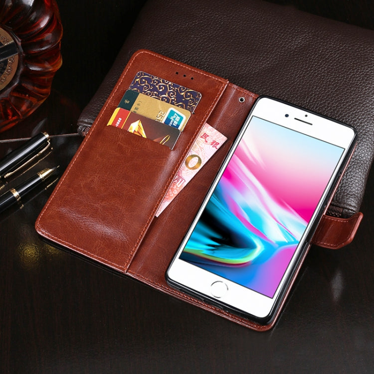 For iPhone SE 2022 / SE 2020 idewei Crazy Horse Texture Horizontal Flip Leather Case with Holder & Card Slots & Wallet