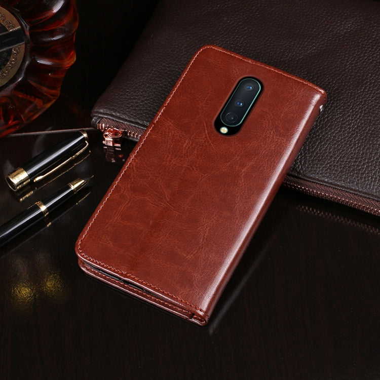 For OnePlus 8 idewei Crazy Horse Texture Horizontal Flip Leather Case with Holder & Card Slots & Wallet