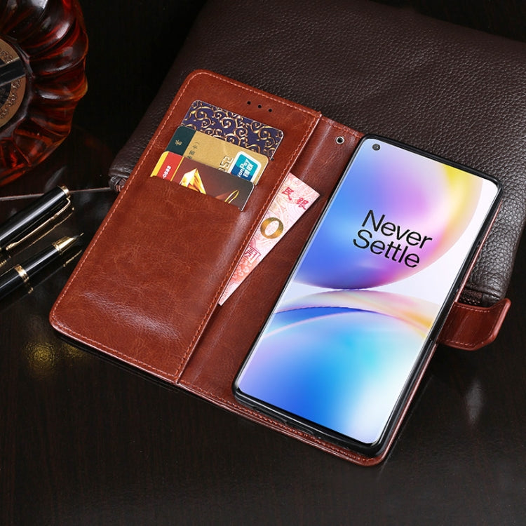 For OnePlus 8 Pro idewei Crazy Horse Texture Horizontal Flip Leather Case with Holder & Card Slots & Wallet