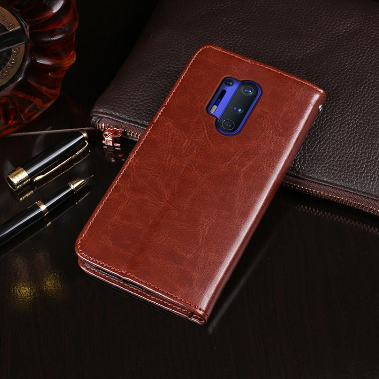 For OnePlus 8 Pro idewei Crazy Horse Texture Horizontal Flip Leather Case with Holder & Card Slots & Wallet