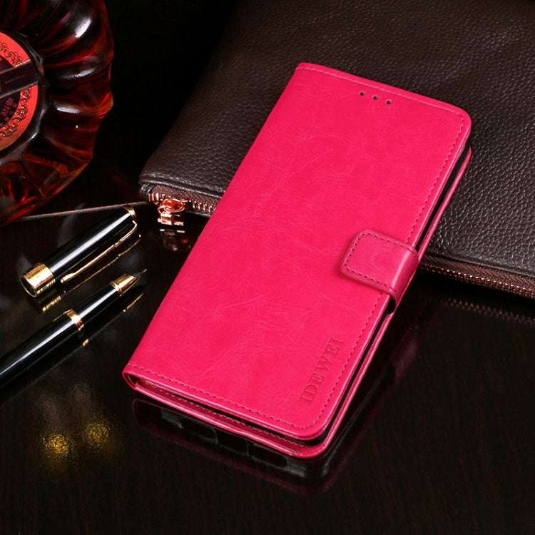 For Galaxy M21 idewei Crazy Horse Texture Horizontal Flip Leather Case with Holder & Card Slots & Wallet