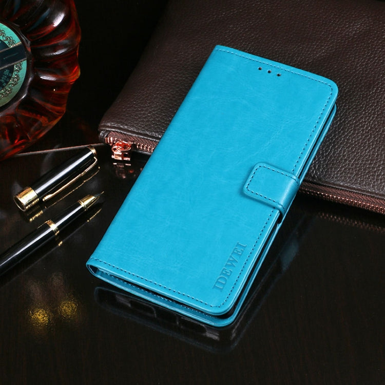 For Galaxy M21 idewei Crazy Horse Texture Horizontal Flip Leather Case with Holder & Card Slots & Wallet