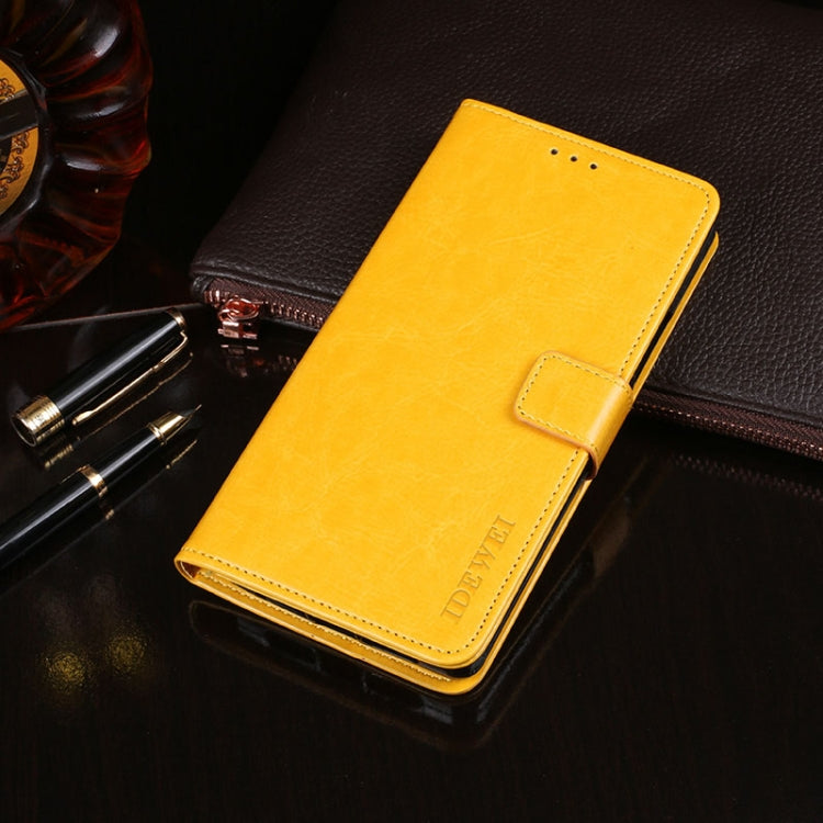 For Galaxy M21 idewei Crazy Horse Texture Horizontal Flip Leather Case with Holder & Card Slots & Wallet