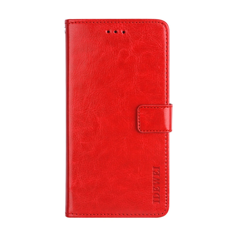 For Galaxy M21 idewei Crazy Horse Texture Horizontal Flip Leather Case with Holder & Card Slots & Wallet