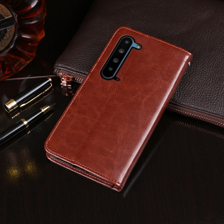 For Sharp Aquos R 5G idewei Crazy Horse Texture Horizontal Flip Leather Case with Holder & Card Slots & Wallet
