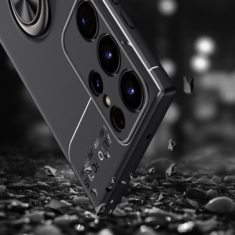 For Samsung Galaxy S23 Ultra 5G Metal Ring Holder TPU Phone Case