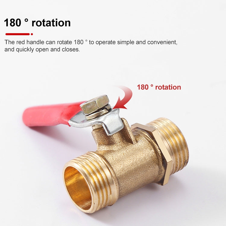 LAIZE Pneumatic Hose Connector Copper Ball Valve, Specification:Outside 3-Barb 10mm