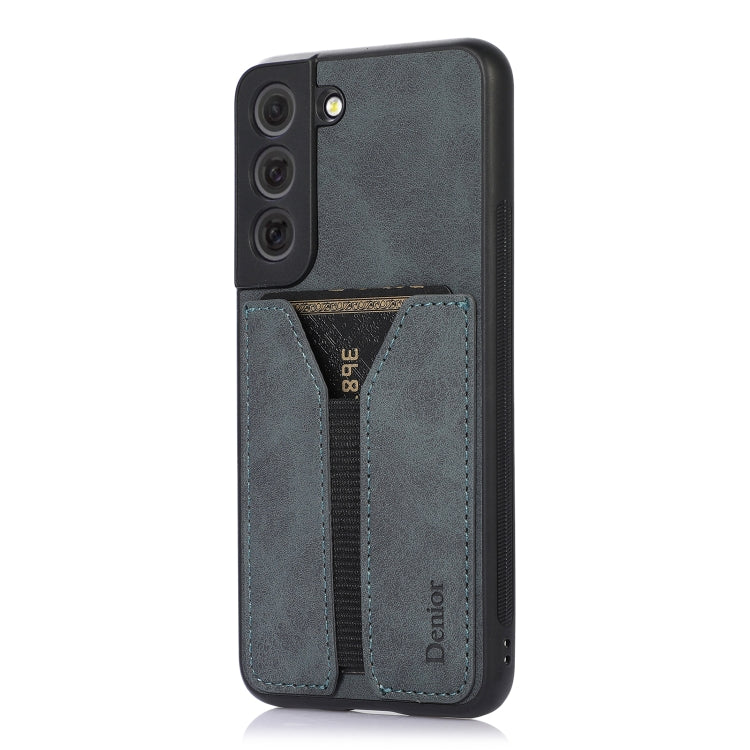 For Samsung Galaxy S22 5G Denior DV Elastic Card PU Back Cover Phone Case