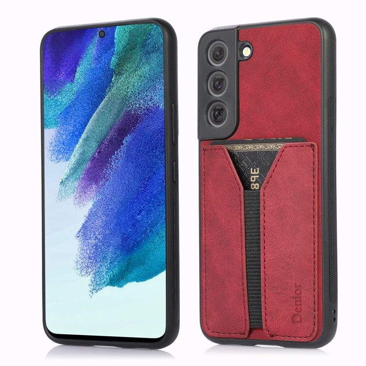 For Samsung Galaxy S22 5G Denior DV Elastic Card PU Back Cover Phone Case