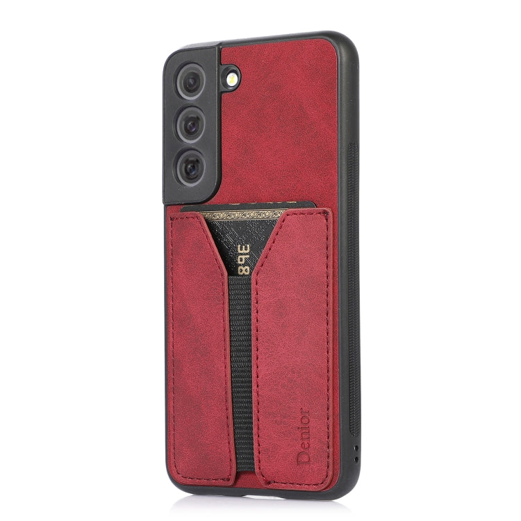 For Samsung Galaxy S22 5G Denior DV Elastic Card PU Back Cover Phone Case