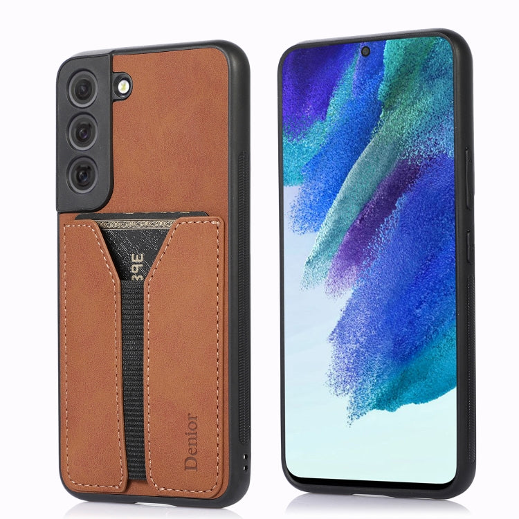 For Samsung Galaxy S22 5G Denior DV Elastic Card PU Back Cover Phone Case
