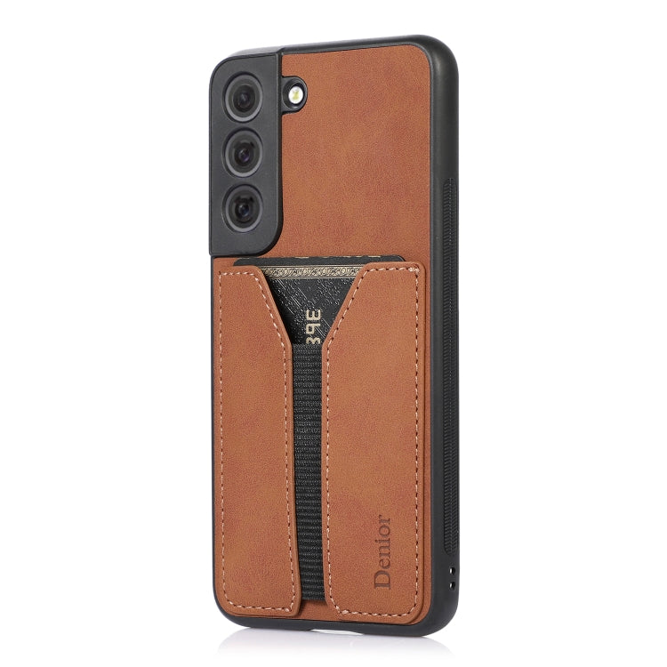 For Samsung Galaxy S22 5G Denior DV Elastic Card PU Back Cover Phone Case