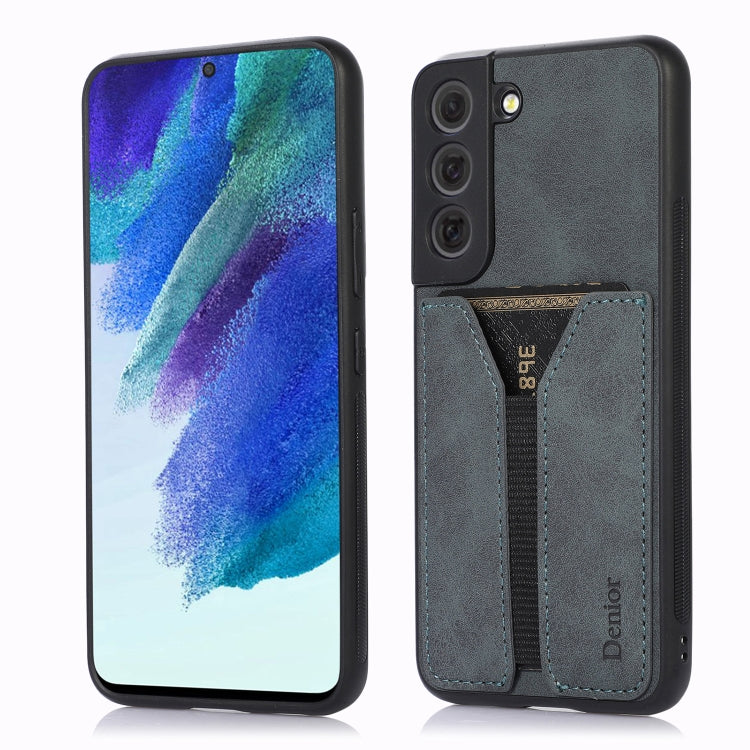 For Samsung Galaxy S22+ 5G Denior DV Elastic Card PU Back Cover Phone Case