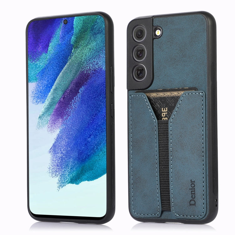 For Samsung Galaxy S22+ 5G Denior DV Elastic Card PU Back Cover Phone Case