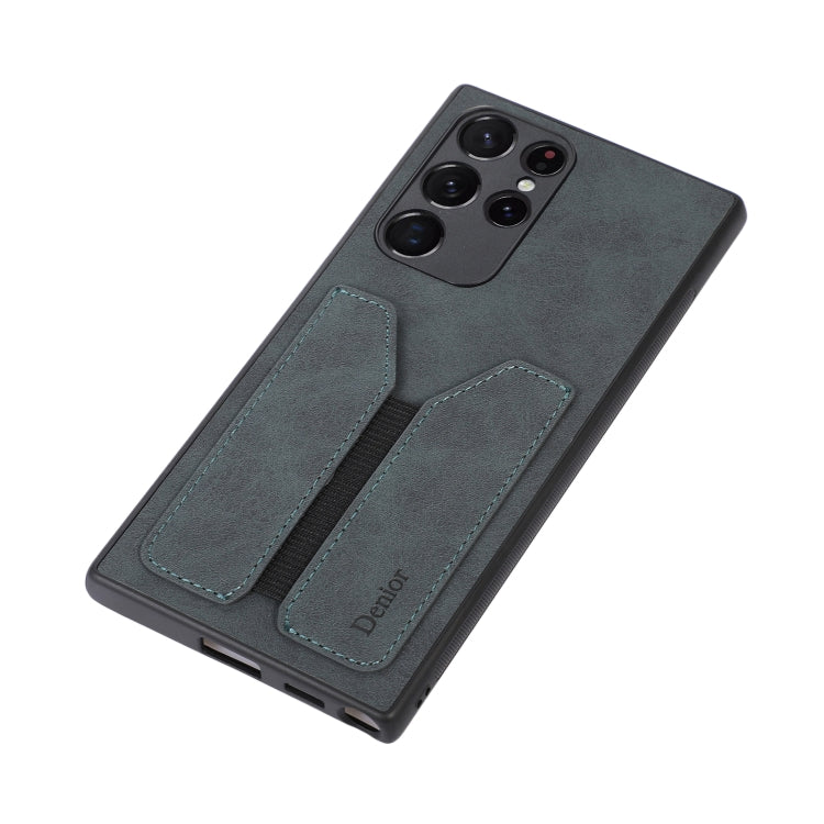 For Samsung Galaxy S22 Ultra 5G Denior DV Elastic Card PU Back Cover Phone Case