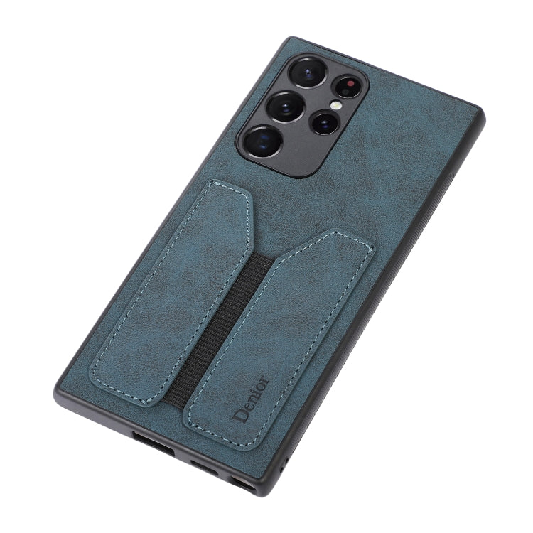 For Samsung Galaxy S22 Ultra 5G Denior DV Elastic Card PU Back Cover Phone Case