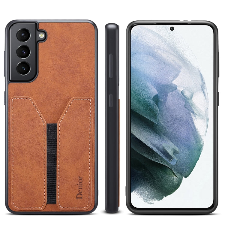 For Samsung Galaxy S21 5G Denior DV Elastic Card PU Back Cover Phone Case