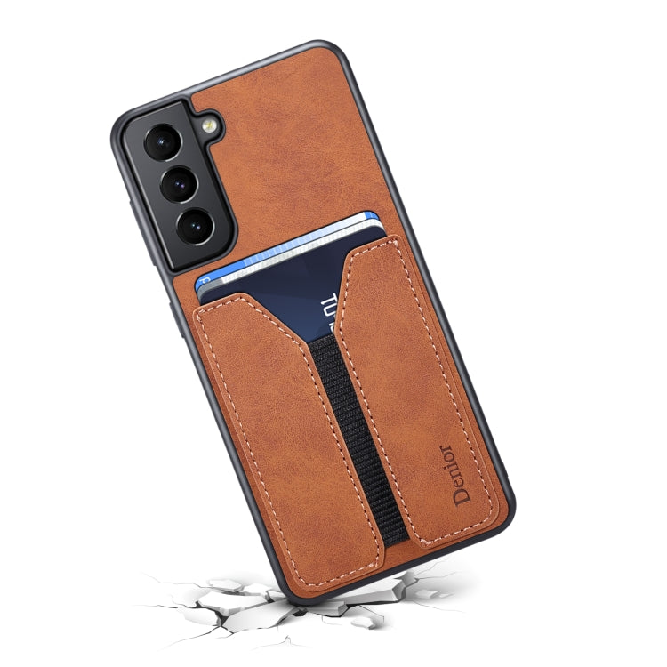 For Samsung Galaxy S21 5G Denior DV Elastic Card PU Back Cover Phone Case