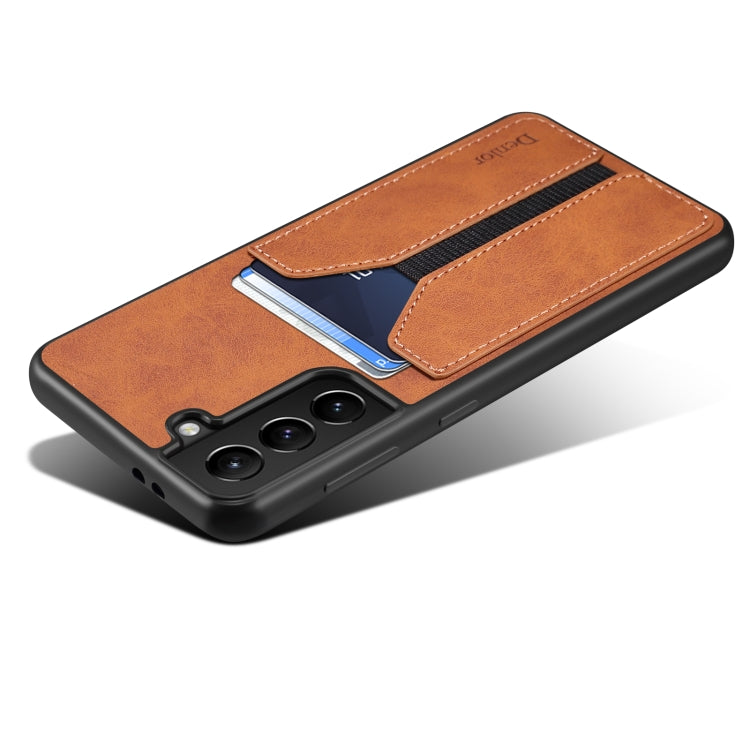 For Samsung Galaxy S21 5G Denior DV Elastic Card PU Back Cover Phone Case