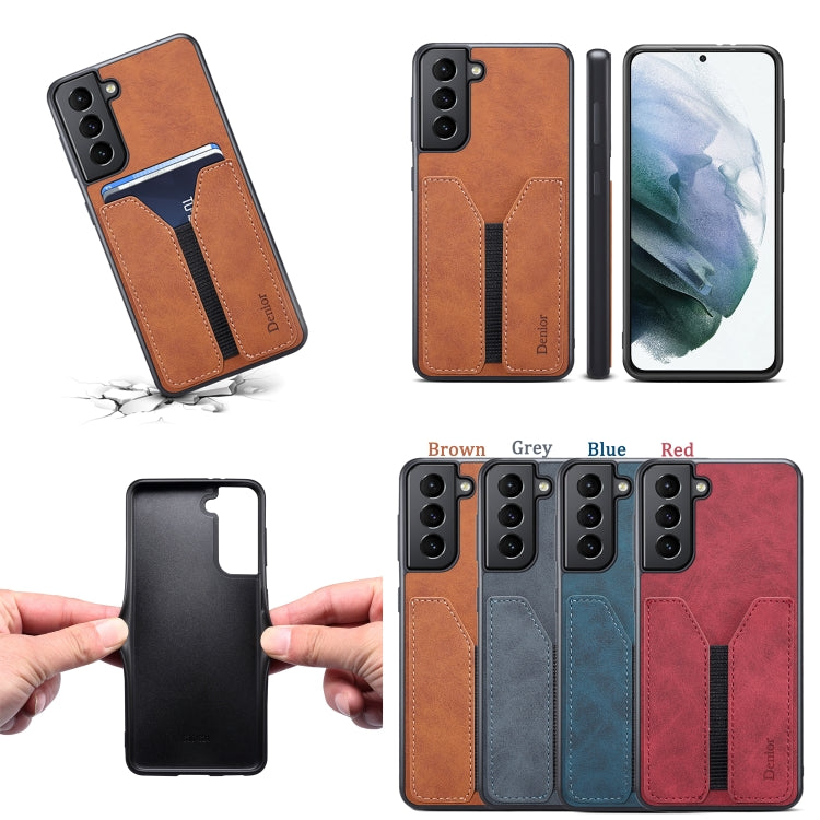 For Samsung Galaxy S21 5G Denior DV Elastic Card PU Back Cover Phone Case