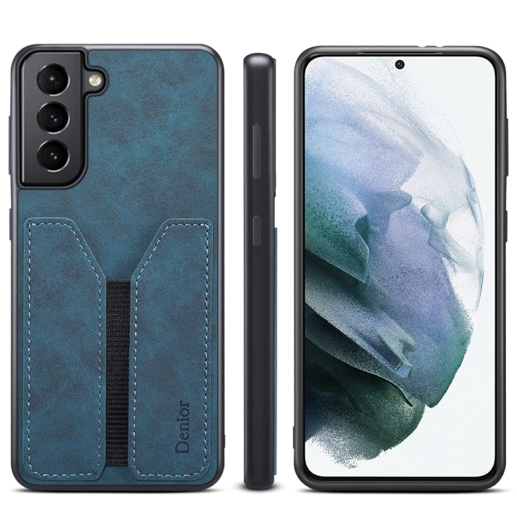 For Samsung Galaxy S21+ 5G Denior DV Elastic Card PU Back Cover Phone Case