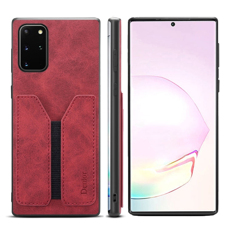 For Samsung Galaxy Note20 Denior DV Elastic Card PU Back Cover Phone Case
