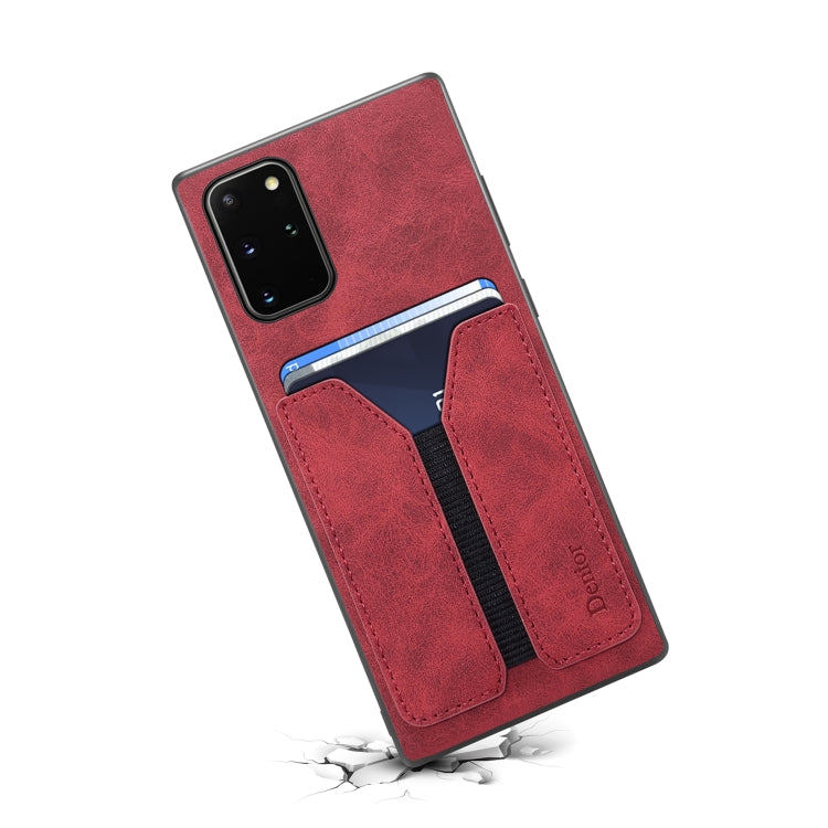 For Samsung Galaxy Note20 Denior DV Elastic Card PU Back Cover Phone Case