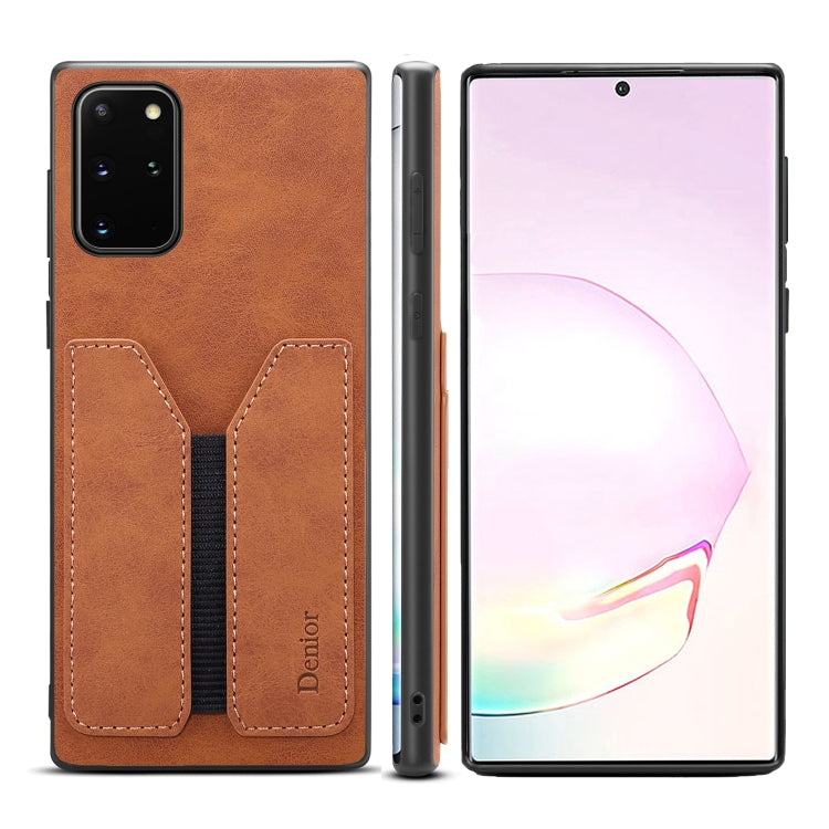 For Samsung Galaxy Note20 Denior DV Elastic Card PU Back Cover Phone Case