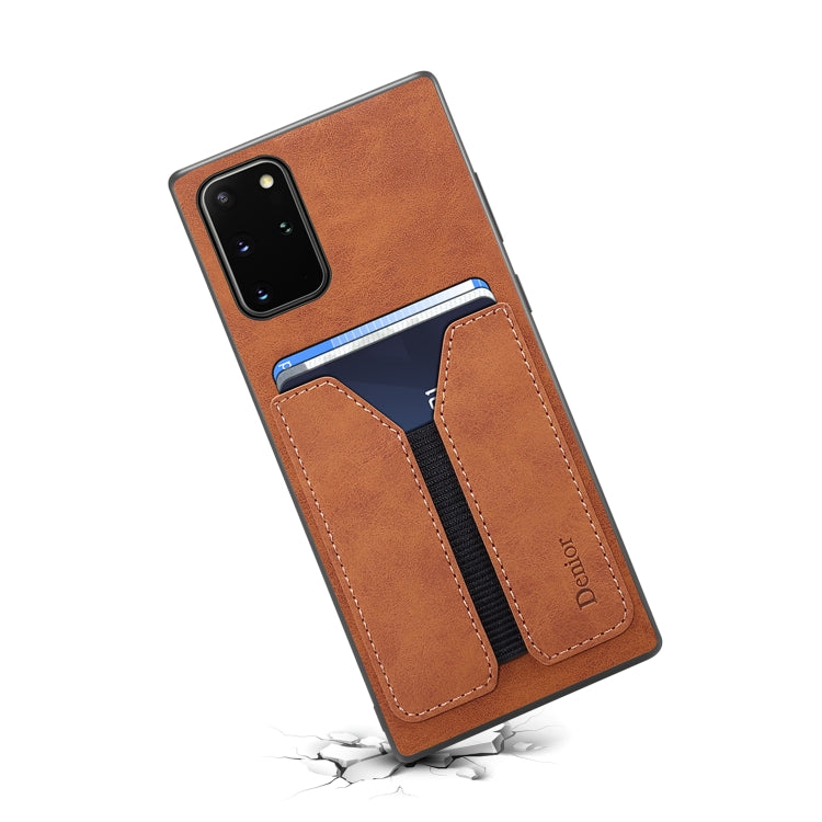 For Samsung Galaxy Note20 Denior DV Elastic Card PU Back Cover Phone Case