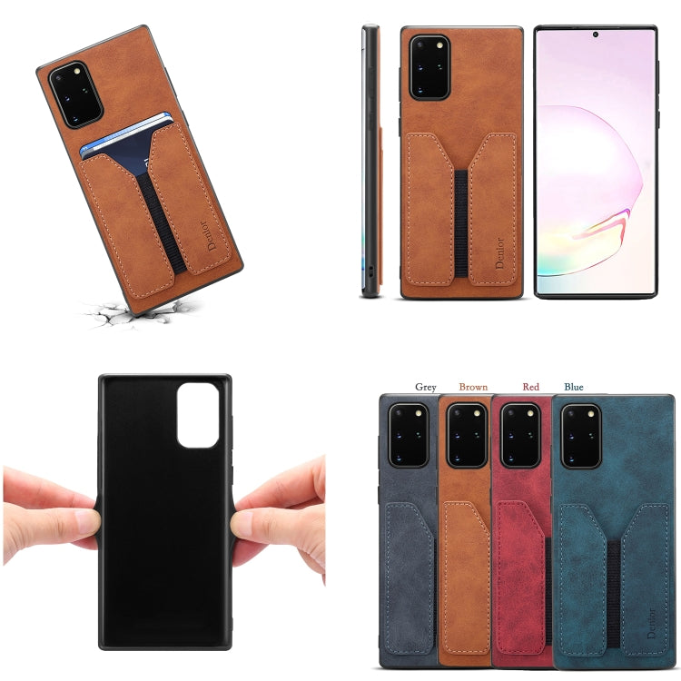 For Samsung Galaxy Note20 Denior DV Elastic Card PU Back Cover Phone Case