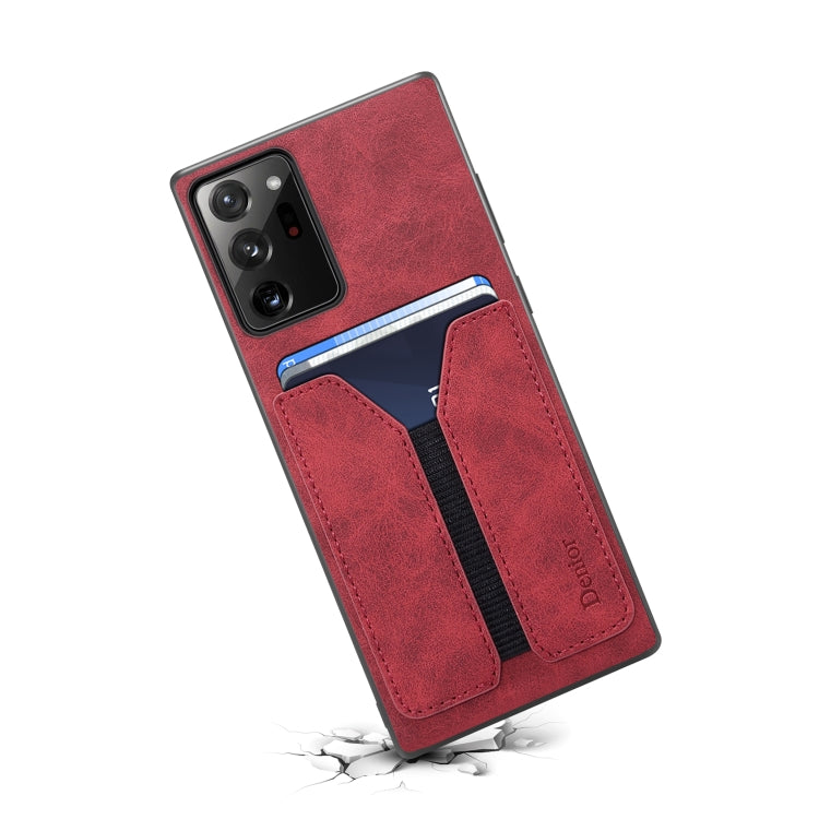 For Samsung Galaxy Note20 Ultra Denior DV Elastic Card PU Back Cover Phone Case