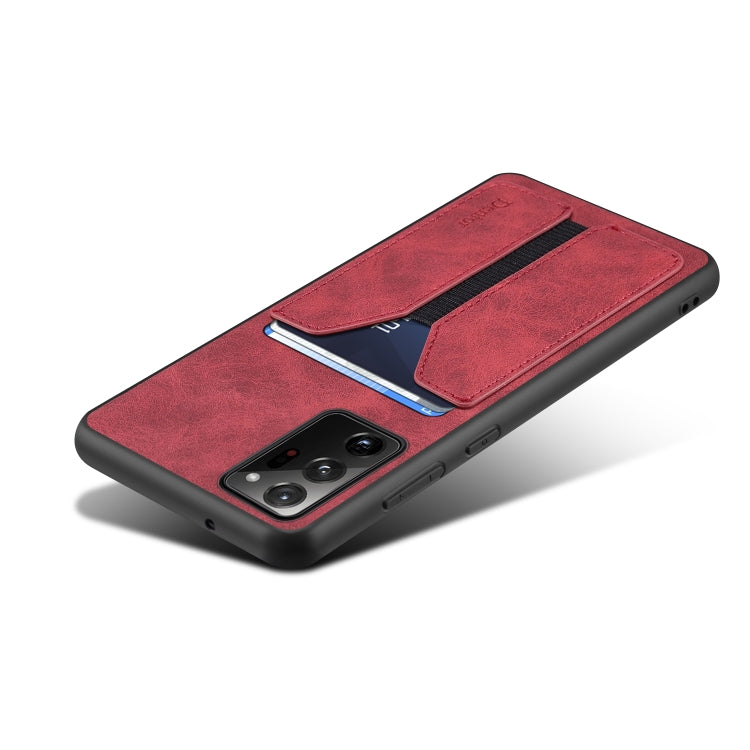 For Samsung Galaxy Note20 Ultra Denior DV Elastic Card PU Back Cover Phone Case