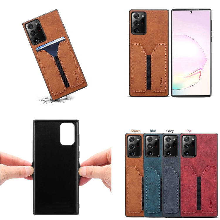 For Samsung Galaxy Note20 Ultra Denior DV Elastic Card PU Back Cover Phone Case