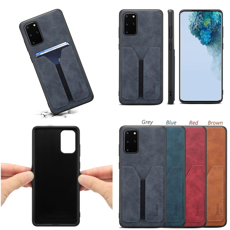 For Samsung Galaxy S20 Denior DV Elastic Card PU Back Cover Phone Case