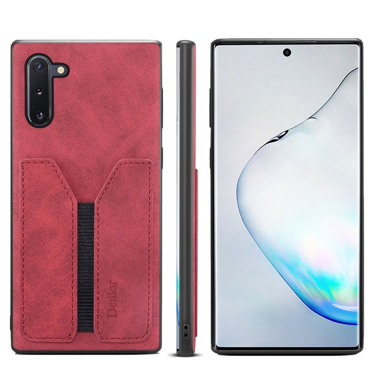 For Samsung Galaxy Note10 Denior DV Elastic Card PU Back Cover Phone Case