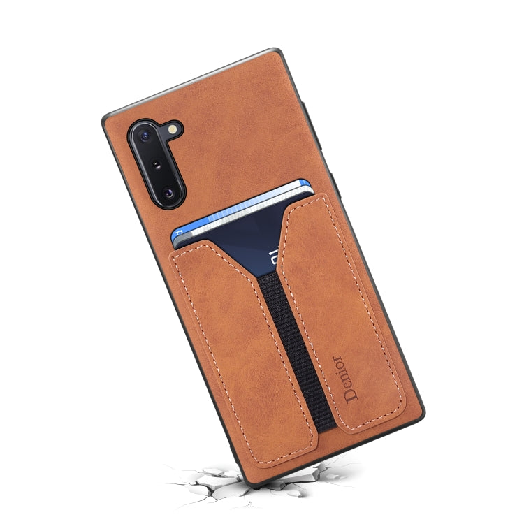 For Samsung Galaxy Note10 Denior DV Elastic Card PU Back Cover Phone Case