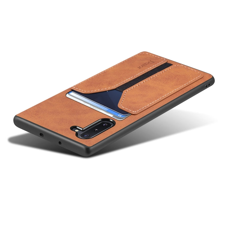 For Samsung Galaxy Note10 Denior DV Elastic Card PU Back Cover Phone Case