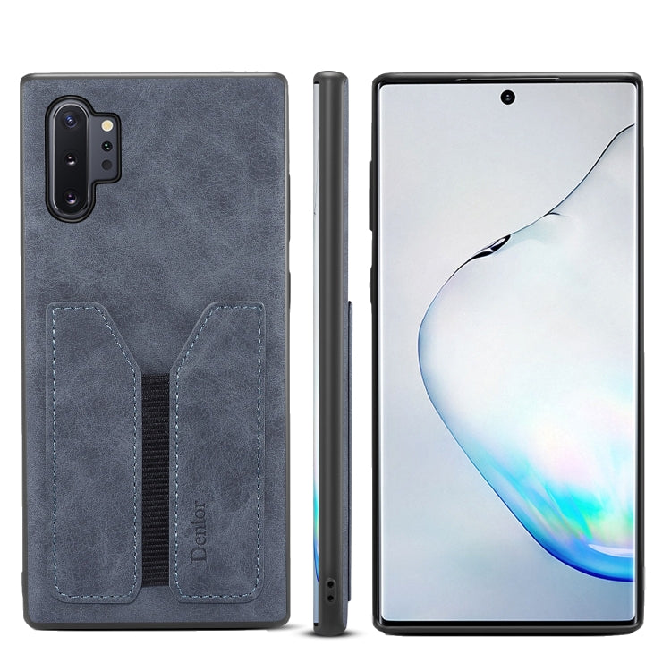 For Samsung Galaxy Note10+ Denior DV Elastic Card PU Back Cover Phone Case