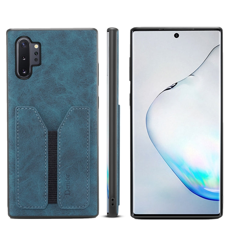 For Samsung Galaxy Note10+ Denior DV Elastic Card PU Back Cover Phone Case