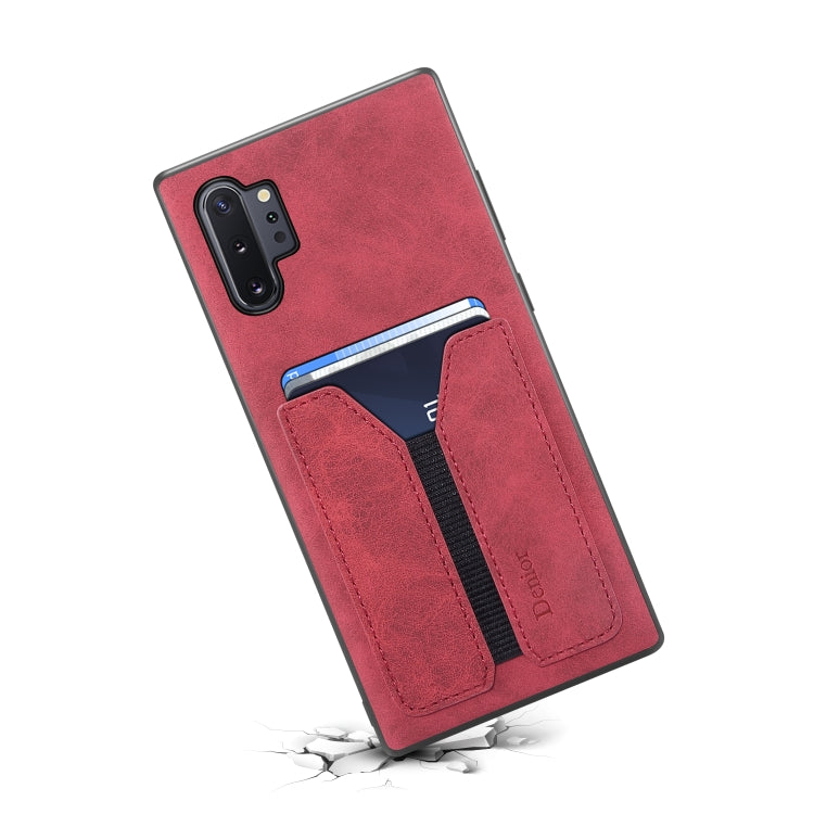 For Samsung Galaxy Note10+ Denior DV Elastic Card PU Back Cover Phone Case