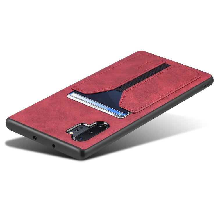 For Samsung Galaxy Note10+ Denior DV Elastic Card PU Back Cover Phone Case