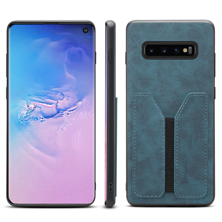 For Samsung Galaxy S10 Denior DV Elastic Card PU Back Cover Phone Case