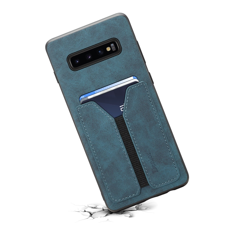 For Samsung Galaxy S10 Denior DV Elastic Card PU Back Cover Phone Case
