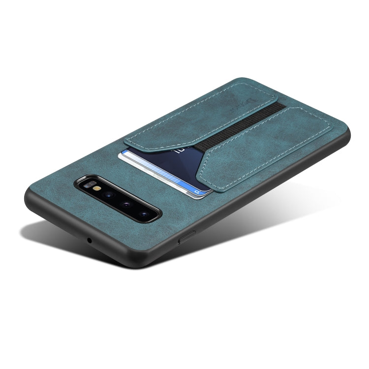 For Samsung Galaxy S10 Denior DV Elastic Card PU Back Cover Phone Case