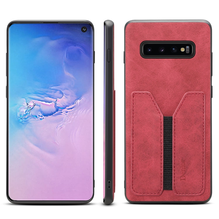 For Samsung Galaxy S10 Denior DV Elastic Card PU Back Cover Phone Case
